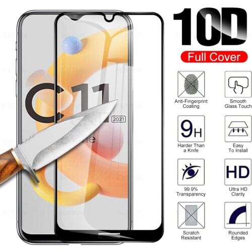 For oppo realme c11 10d glass for oppo realme c21 c15 oppo ralme c25 full screen protector tempered glass on c11 phone film