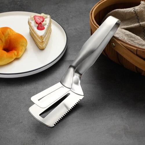 1Pcs Multifunctional High Grade Stainless Steel Barbecue Clip Fried Shovel BBQ Tongs Bread Meat Vegetable Clamp Cooking Tools
