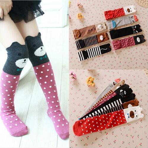 2017 Summer Cute Girl Leg Warmer Kids Girls Knee High Socks Tights Stockings For Age 3-12