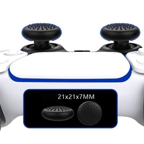 6pcs Anti-slip Joystick Analog Thumb Grips Caps Soft Silicone Protective Button Case Cover for PS5 Wireless Game Controller