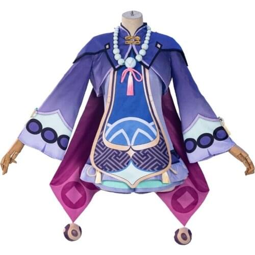 Anime Game Genshin Impact Cosplay Qiqi Costume Suits Back To Soul Night ZombieWomen Comic Show Halloween Christmas Party Props