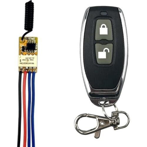 RF Wireless Remote Control Switch 433mhz Transmitter Receiver 3.7v 5v 6v 9v 12v Battery Power Mini Small Relay Controller Module