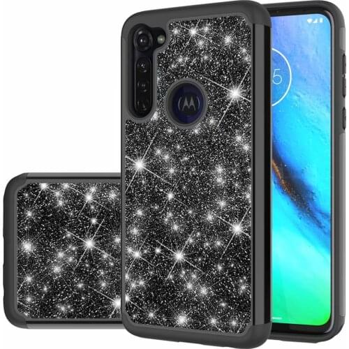 Glitter Sparkle Bling Shiny Shock Absorption Full Body Protective Anti-Scratch Tough Armor Phone case for Motorola Moto G Stylus