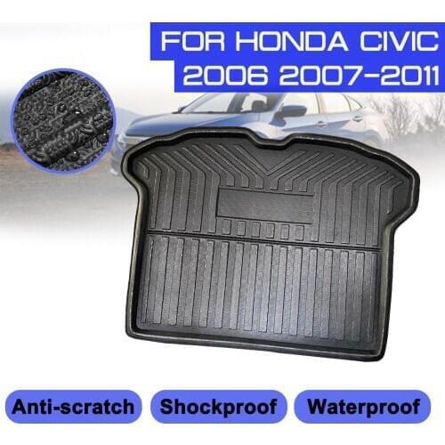 For Honda Civic 2006 2007 2008 2009 2010 2011 Car Floor Mat Carpet Rear Trunk Anti-mud Cover