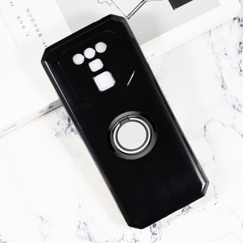 For Oukitel K15 Plus 6.52" Ouk K15Plus Back Ring Holder Bracket Phone Case Smartphone TPU Soft Silicone Cover