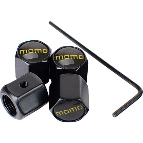 MOMO Car Wheel Tire Valve Stems Caps AntiTheft Cover For Vw Passat B5 B6 Toyota Peugeot 206 Renault Chevrolet Cruze Bmw E90 Opel