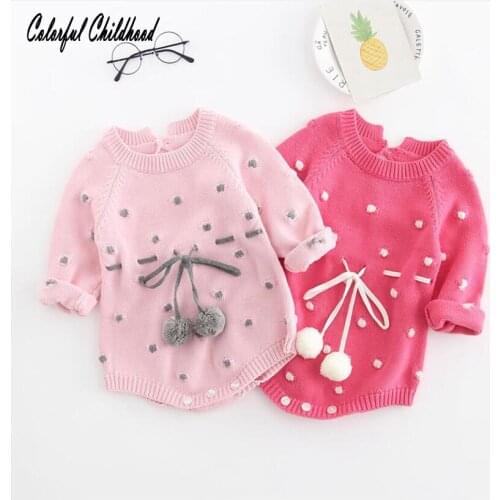 Xmas baby clothes winter warm terry ball design long sleeve romper baby newborn body outfits toddler girls overalls Christmas