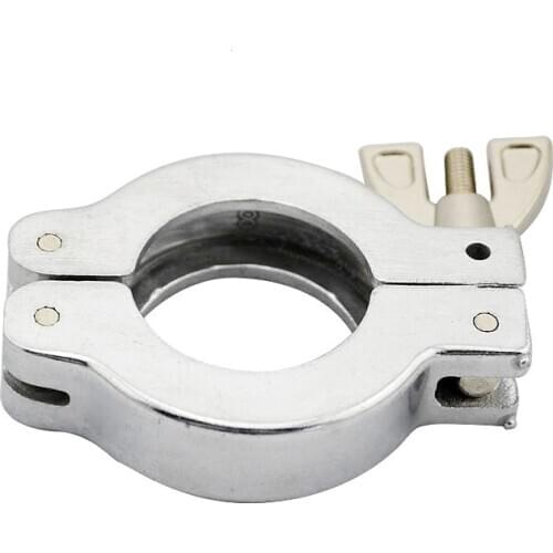 KF25 Hinge Wing-Nut Clamps Aluminum Triclamp Vacuum Flange Fitting Quick Locking Pipe Clamp (No Centering Bracket, No O-Ring)