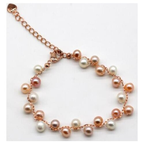 Best Price natural colors rice pearls bracelet freshwater pearls bracelet 6-8.5inch adjustable best gift Christmas gift N140