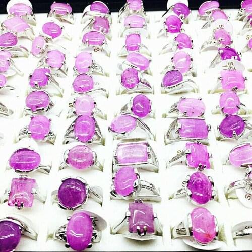 Mixmax Wholesale 20pcs Mix Lots Womens Ladies Fashion Purple Stone Jewelry Rings