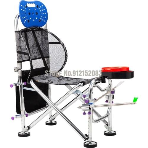Multifunctional Portable Fishing Chair New Reclining Fishing Chair All Terrain Platform Fishing Chair Portable Folding Fishing S