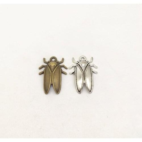 Fashion 16 pcs Alloy cicada charms fit DIY Handmade Jewelry Making Earrings necklace bracelet Crafts Souvenir