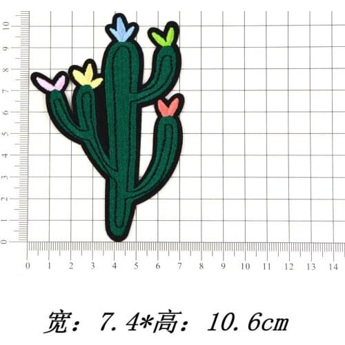 50pcs/Lot Succulent Plants Embroidery Patches Letters Clothing Decoration Accessories Diy Iron Heat Transfer Applique Clothes