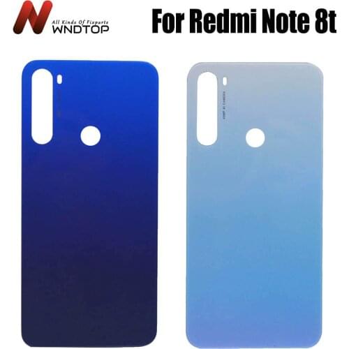 Original Glass For Xiaomi Redmi Note 8t Back Battery Cover Door Rear Glass For Redmi Note 8 t Battery Cover Housing Case + Gule