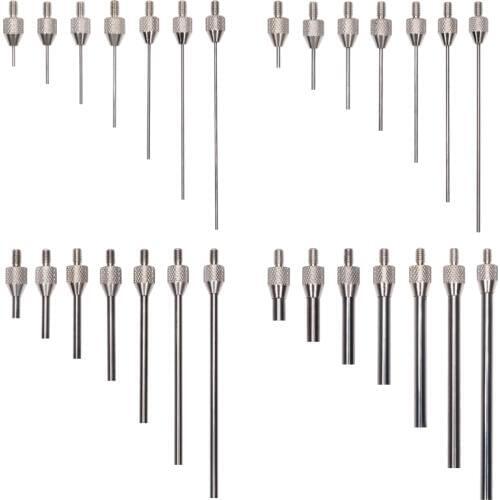 SYLMOS Flat Pointed Tip Probes for Dial Indicator D from 0.8 to 3mm L from 5mm To 50mm 28pcs In Total For one Set