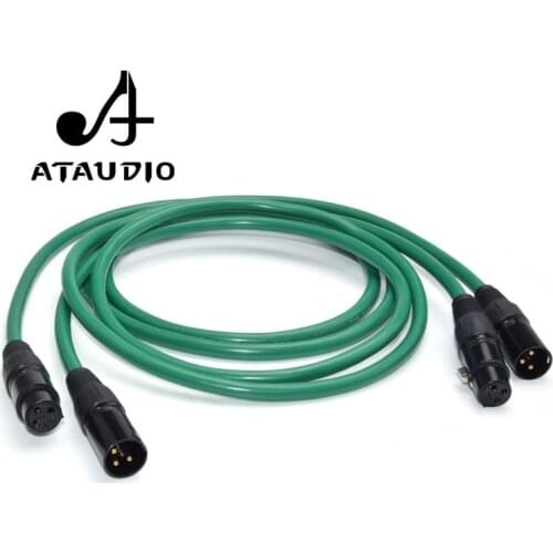 ATAUDIO 2328 Hifi Silver-plated 2XLR Cable High Quality 6N OFC HIFI XLR Male to Female Audio Cable