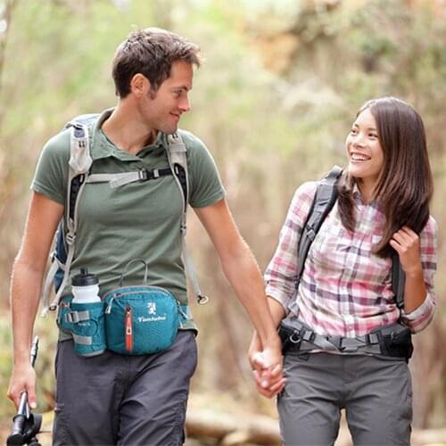 Running Bag Waist Belt Pack Outdoor Marathon Gym Sport Fitness Water Bottle Pouch Waist Pack Riding Cycling Phone Pocket