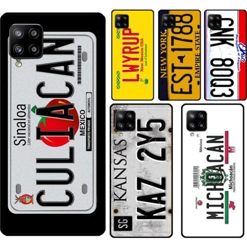 Retro License Plate Number Case For Samsung A12 A32 A42 A52 A72 A71 A51 A41 A31 A11 A70 A50 A40 A30S A02S A20e A21S