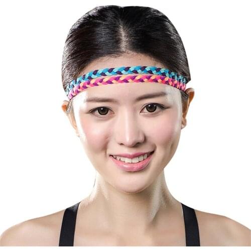 Sport Weave Sweatband Headband for Men Women Yoga Hairband Gym Elastic Head Bands Strong Fitness Basketball Running Band
