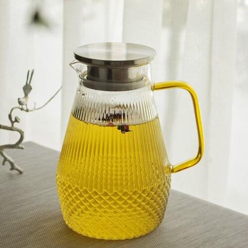 Cold Water Bottle Glass Heat-Resistant High Temperature Cold Boiled Water Water Cup Teapot Set Large Capacity Cooler Tea Kettle