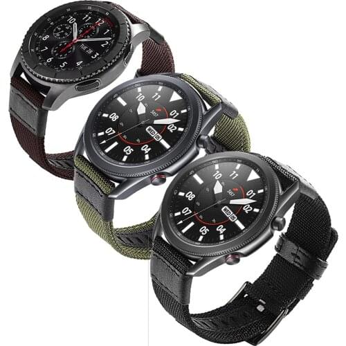 Compatible SamSung /HUAWEI Watch 20mm 22mm Bands , Premium Nylon Quick Release Strap Wristbands Bracelet for Music Smartwatch