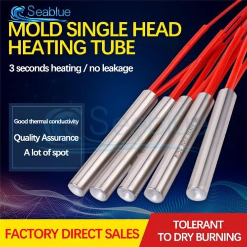 5Pcs 220V 100W 120W Electric Cartridge Heater Element 6/8/10mm*40mm Tube Diameter Stainless Steel Tubular Heating Element