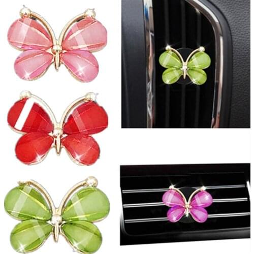 Butterfly Car Aromatherapy Decorations Auto Air Conditioning Air Outlet Perfume Clip Cute Creative Car Interior Decorations