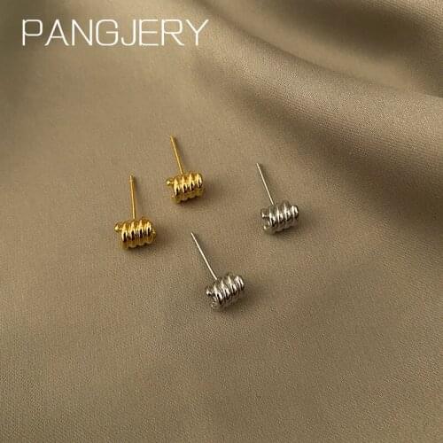 PANGJERY Prevent Allergy 925 Sterling Silver Spring Earrings for Women Creativity Fashion Irregular Birthday Party Jewelry Gifts