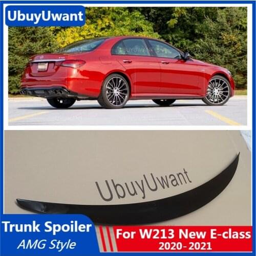 UBUYUWANT Rear Trunk Spoiler For Mercedes-Benz NEW E Class W213 E250 E300 E43 E63 AMG Sedan 4Door 2021 ABS Boot Wing Lip Spoiler