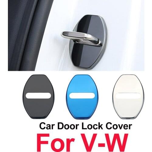 1set 10set Stainless Steel Car Door Lock Cover Protecting For MK5 MK6 MK7 Passat B5 B6 GTD GTI Polo Scirocco Tiguan Jetta Beetle