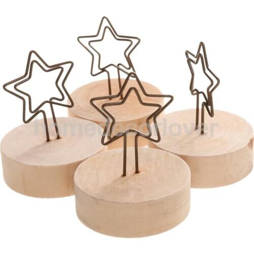 10x Lovely Star Design Photo/Memo/Note Clip Stand Table Menu Card Holder Wedding Party Xmas Decor