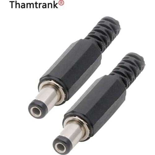 10pcS High quality DC Connector 2.1*5.5mm Power Jack DC Power Conector 5.5x2.1 Male Plug