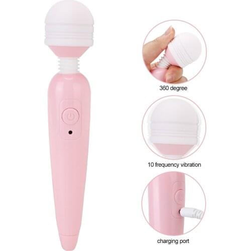 10 Speed G Spot Vagina Vibrator AV Magic Wand Wireless Dildo Vibrator Stick Female Masturbator Clitoral Stimulator