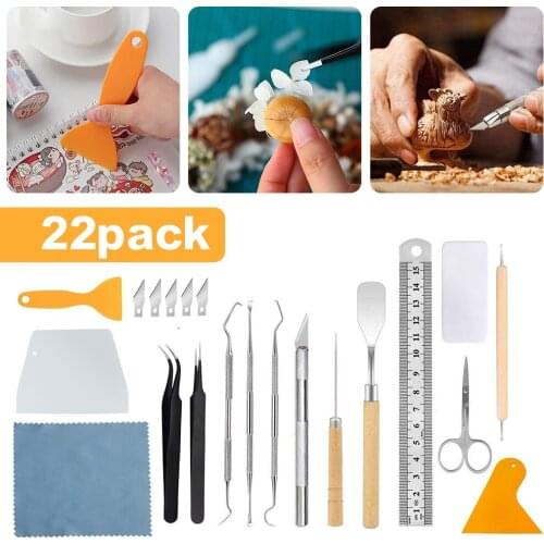 22PCS Craft Vinyl Weeding Tool Set Multifunctional Craft Vinyl Tool Kit For Bonding Vinyl Paper Crafts Sewing Lettering Dropship