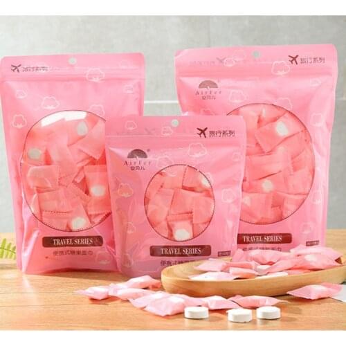 30/50pcs/lot Mini Compressed Disposable Capsules Towel Outdoor Travel Makeup Cleansing Cloth Water Wet Wipe Wipes Paper Tissue