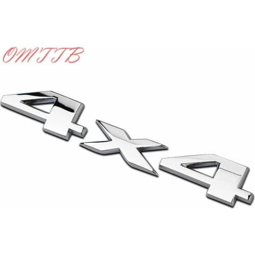 3D 4x4 Chrome Stickers For Ssangyong Kyron Rexton Korando Actyon for Skoda Octavia 2 A5 A7 Rapid Fabia Superb Yeti cat styling