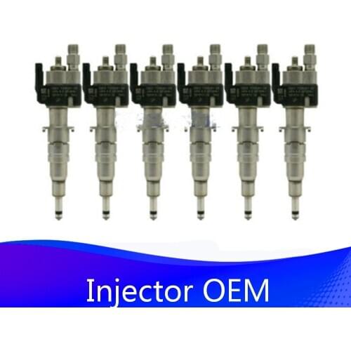 6pc OEM 13537585261-09 Fuel Injector For BMW N54 135 335 535 550 750 650i 740i X6 OEM Standards Direct Replacement
