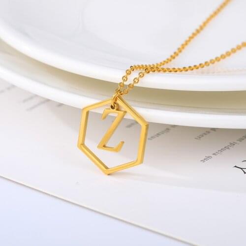 A-Z Letter Necklace Name Choker Necklace For Women Pendant Jewelry Accessories Gift Mini A-Z Letter Pendant Necklace Drop ship