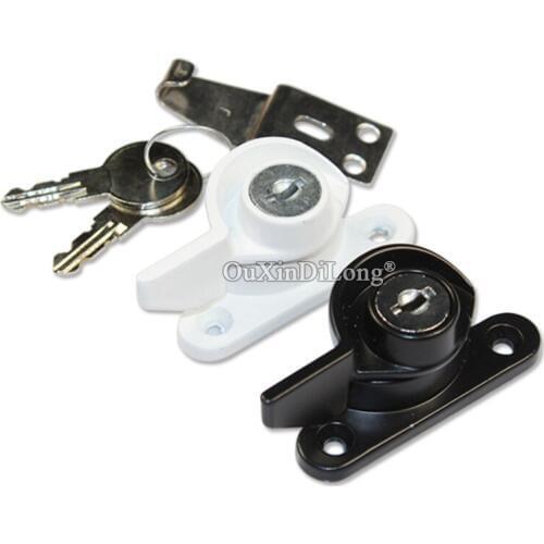 Brand New 6pieces Window keyed sash lock for sliding glass door /window with key European anti-theft lock zinc alloy KF403