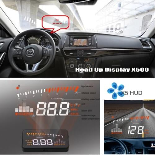 Car HUD Head Up Display For Mazda 6 Mazda6 For Mazda 3 Mazda3 AUTO OBD HUD Safe Driving Screen Inforamtion Refkecting Windshield