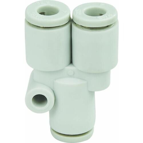Free shipping pneumatic fittings Air hose Fittings single U type Tee Connector OD 9.6mm for OD 4.0mm PU hose/soft nylon hose