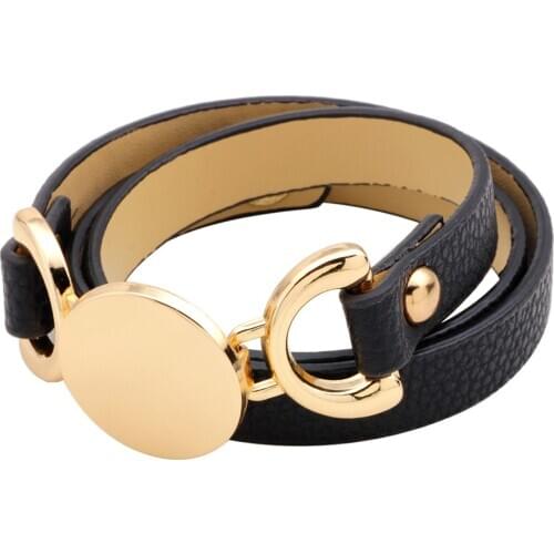 Bracelets & Bangles New Arrival New Simple Leather Bracelet Ms Original Multi-layer Winding Act The Role Ofing Is Tasted