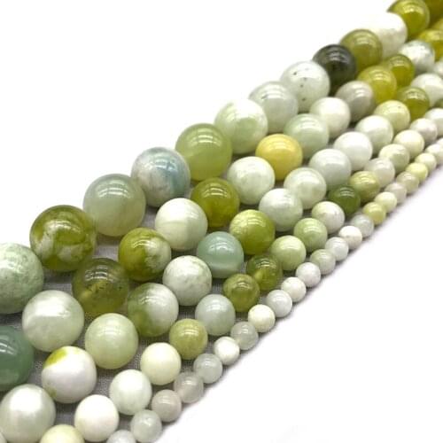 Natural Stone Colorful Jades Chalcedony Beads Round Loose Beads For Jewelry Making DIY Bracelet Necklace 15" 4/6/8/10/12mm