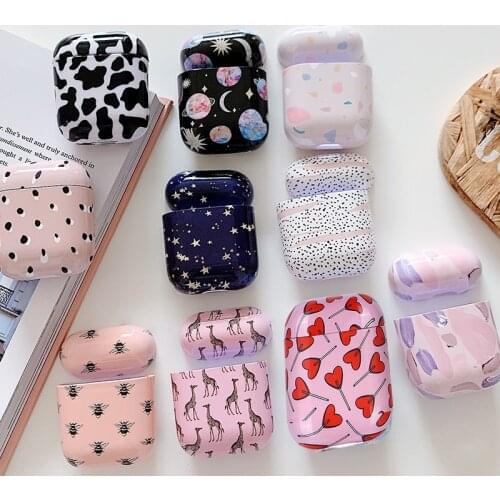 Marble Pattern Cases For Original Apple Airpods 1 2 Earphone Case Cute Cover For Apple Airpods 2 Air Pods 1 Shell Sleeve Coque