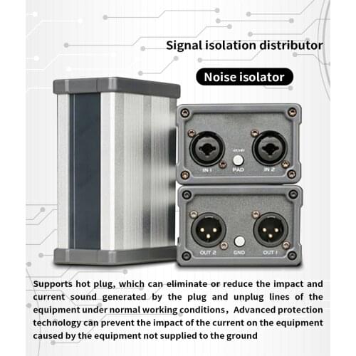 APC SQ22 Professional analog audio noise isolator signal isolation distributor filter eliminates acoustic static sound for mixer