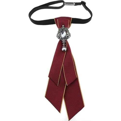 Rhinestone Bow Tie for Wedding Host Business Party Mens Suit Womens College Style Shirt Accessories Handmade British Bowtie