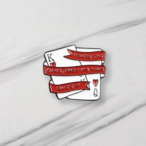 Card Game Enamel Brooches Want To Be A Winner Pins For Clothes Bag Punk Jewelry Gift For Friends