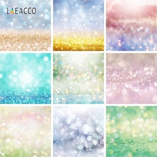 Laeacco Light Bokeh Glitters Photophone Love Heart Baby Shower Photography Backgrounds Birthday Photo Backdrops For Photo Studio