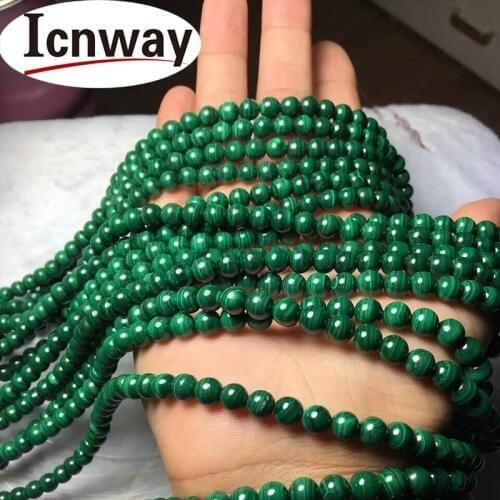 Natural Round malachite Stone Beads 6mm For Jewelry Making 15inches DIY Jewellery necklace bracelet Wholesale