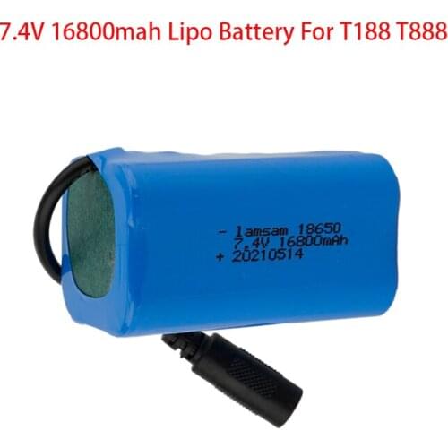 Upgraded Lamsam 7.4V 16800mah Lipo Battery For T188 T888 2011-5 Remote Control Fish Finder Fishing Bait Boat Spare Parts Battery